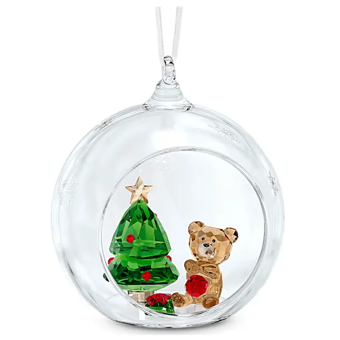 Stunning necklaces and pendants with sapphire gemstones for a luxurious blue hue-Ball Ornament Christmas Scene