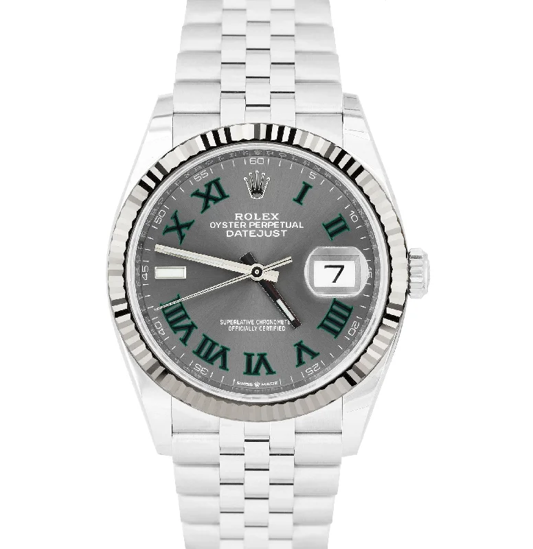 Best necklaces and pendants with emerald gemstones for a rich, sophisticated design-BRAND NEW NOV 2024 Rolex DateJust 36 Wimbledon Grey Steel Jubilee 126234 BOX B+P