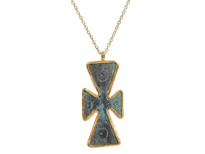 Best necklaces and pendants with crystal accents for a sparkling and elegant style-Bronze Cross Necklace