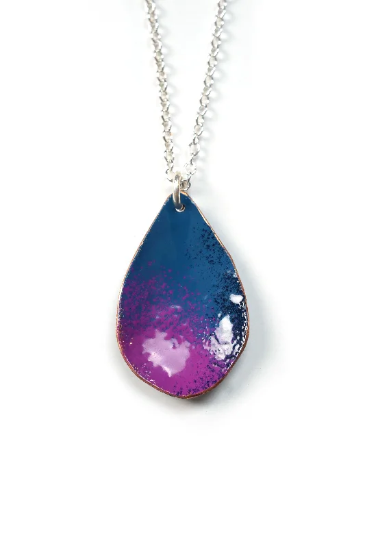 Necklaces and pendants with abstract shapes for a modern, creative appearance-Chroma Pendant in Azure Blue and Radiant Orchid