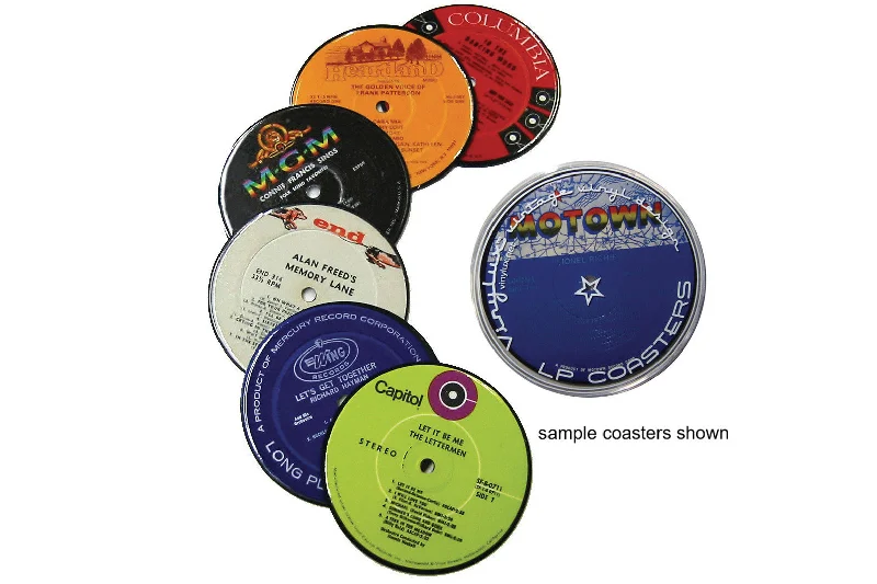 Best necklaces and pendants with statement designs for a fashionable accessory-Recycled Record Coasters Set of Six