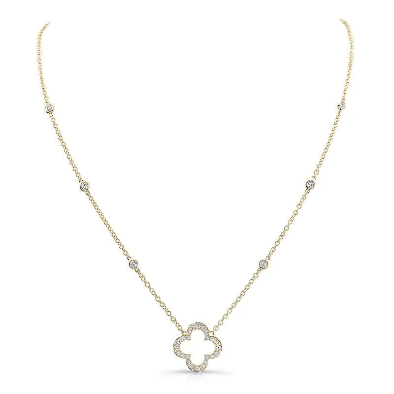 Necklaces and pendants with pearls for a classic and sophisticated touch-0.70ctw Diamond Necklace, Yellow Gold