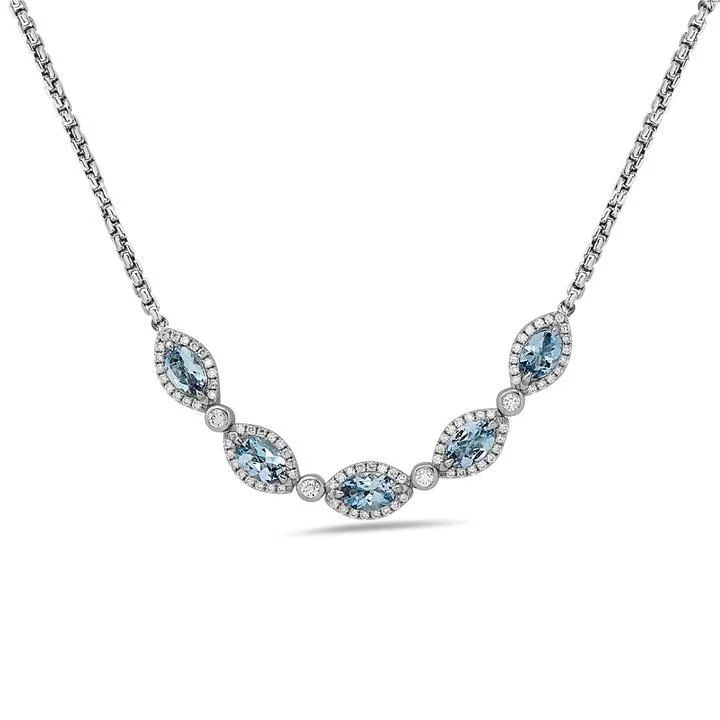 Best necklaces and pendants for weddings with matching designs for bride and groom-Diamond Firefly Marquise Necklace