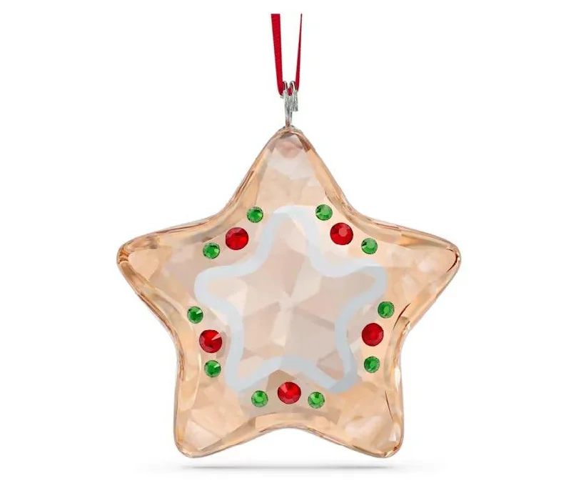 Best necklaces and pendants with black diamonds for an edgy, bold statement-Holiday Cheers Gingerbread Star Ornament