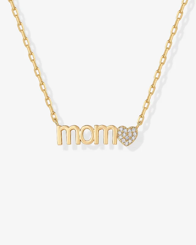 Beautiful necklaces and pendants with moon and star charms for a dreamy effect-I Love Mom Necklace