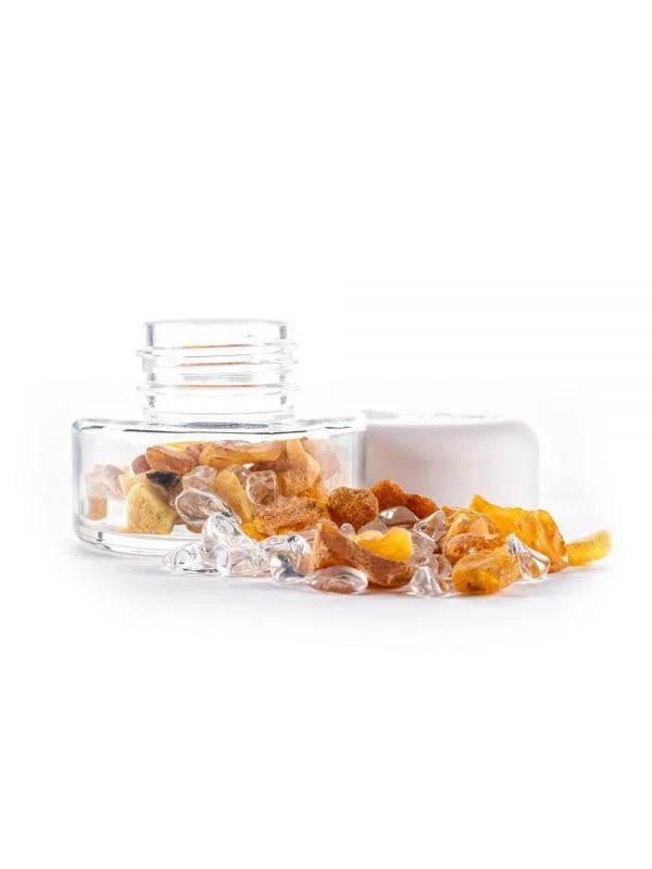 Necklaces and pendants with personalized charms for a custom piece of jewelry-INU! Crystal Jar - Amber