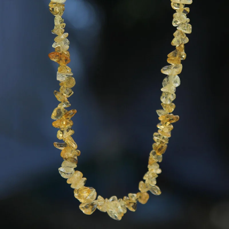 Best necklaces and pendants with crystal accents for a sparkling and elegant style-Light Caramel Citrine Beaded Necklace