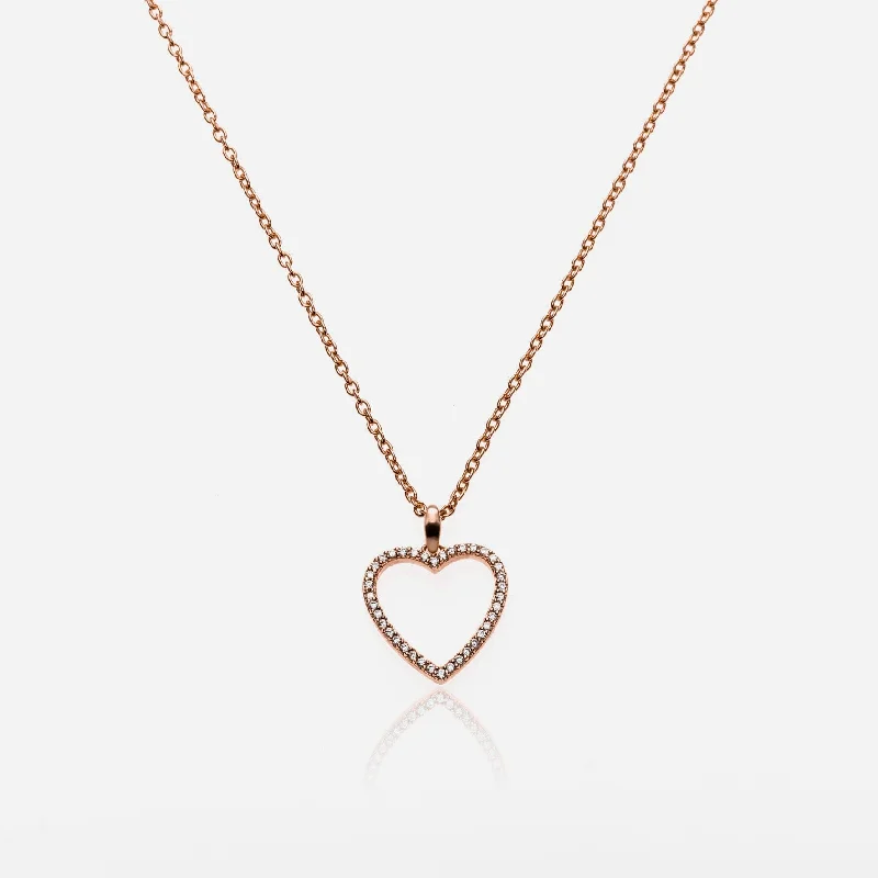 Best necklaces and pendants with butterfly pendants for a delicate, light style-Love Nest Rosegold Pendant Necklace