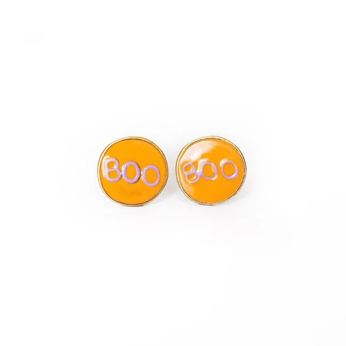 Best necklaces and pendants with gemstone clusters for a bold and colorful effect-Orange BOO Studs