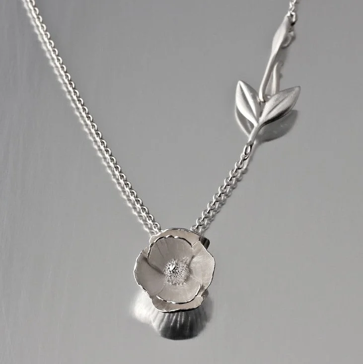 Necklaces and pendants with zodiac constellation designs for an astrological touch-Poppy Sterling Silver Pendant Necklace