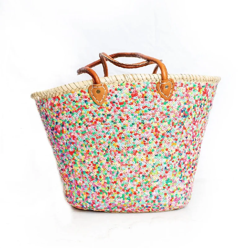 Beautiful necklaces and pendants with diamond-encrusted designs for maximum sparkle-RAINBOW All-Sequin Beach Bag | Large