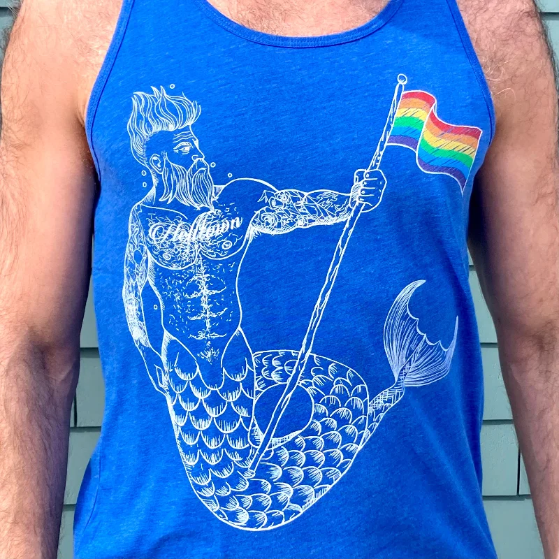 Beautiful necklaces and pendants with tree branch motifs for a nature-inspired design-Rainbow Helltown Merman Tank Top