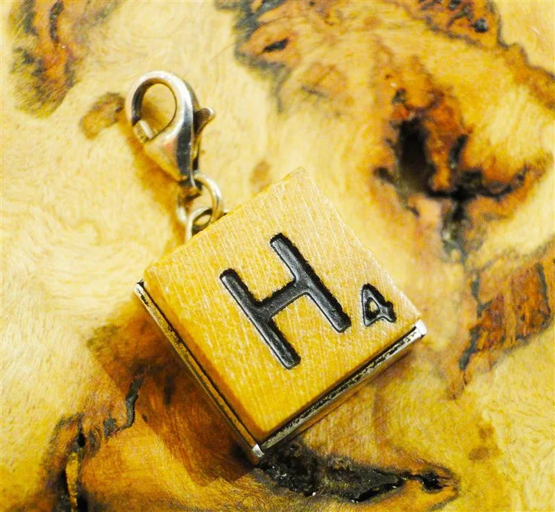 Best necklaces and pendants with heart-shaped lockets for a sentimental keepsake-Scrabble Charm "H"