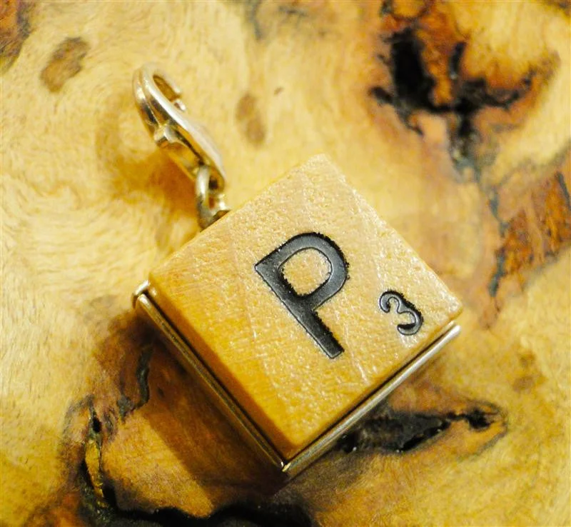 Trendy necklaces and pendants with statement pieces for a bold fashion statement-Scrabble Charm "P"