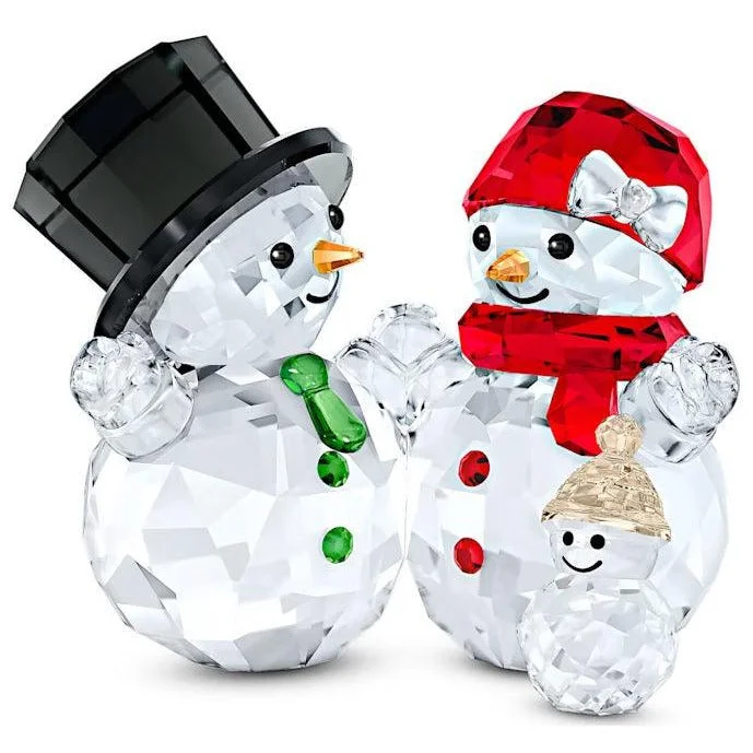 Unique necklaces and pendants with vintage-inspired designs for timeless appeal-Snowman Family