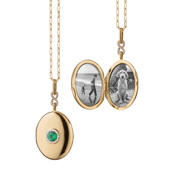 Best necklaces and pendants with rose gold for a warm and romantic appeal-Special Edition Emerald and Diamond Infinity Locket