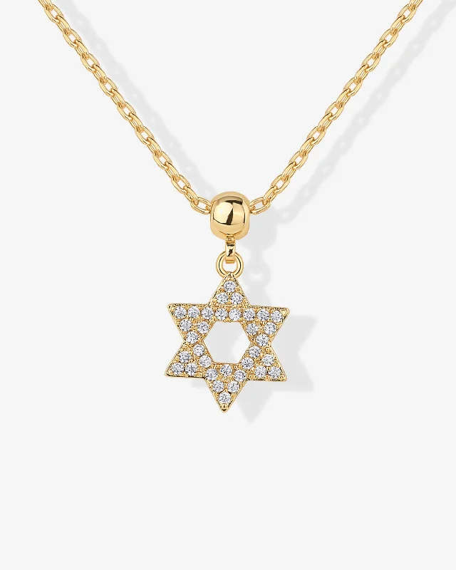 Beautiful necklaces and pendants with diamond halo settings for extra brilliance-Star of David Pendant Necklace