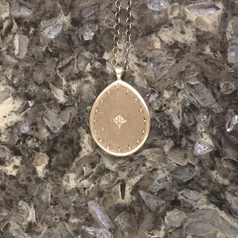 Best necklaces and pendants with vintage coin pendants for a unique accessory-Super Nova Diamond and Sterling Silver Pendant Necklace