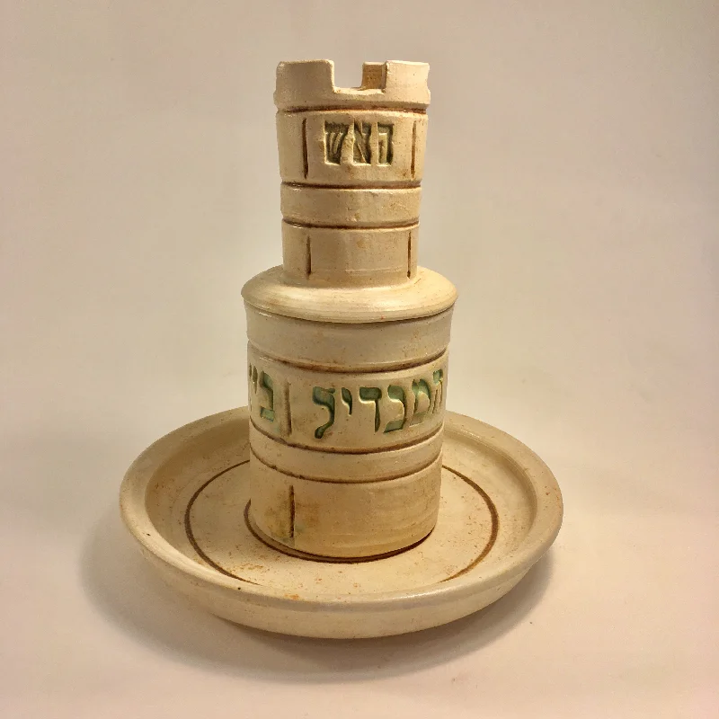 Necklaces and pendants with personalized charms for a custom piece of jewelry-Tower of David Stacking Havdalah Set