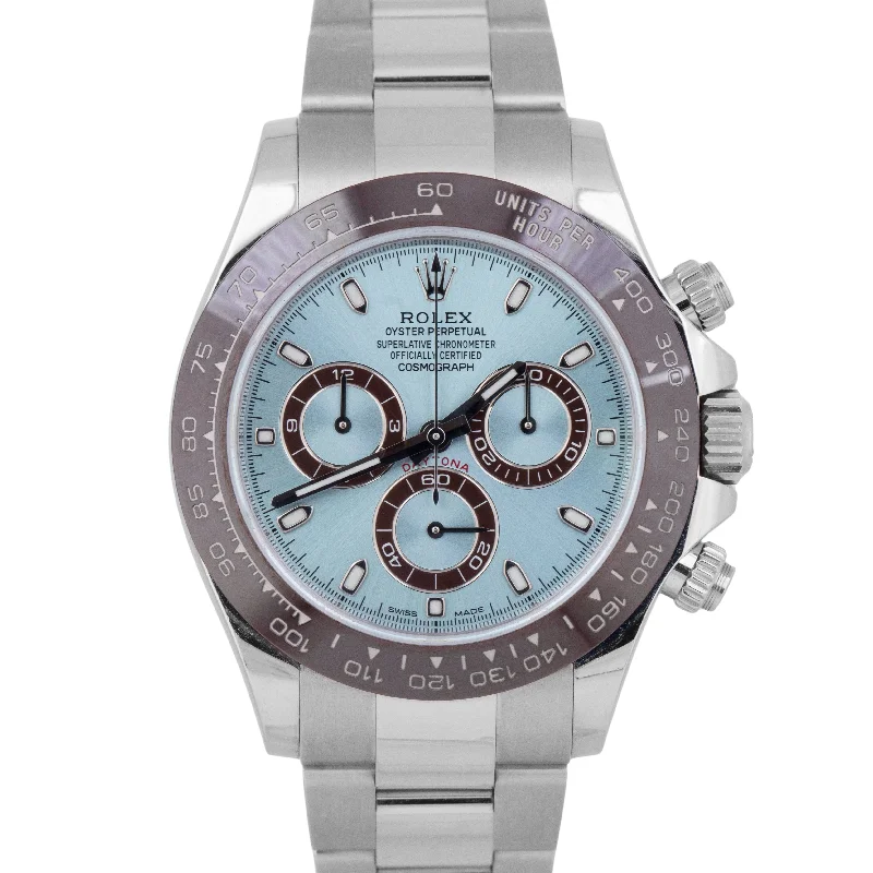 Best necklaces and pendants with infinity hearts for a romantic, eternal symbol-UNPOLISHED 2019 Rolex Daytona GLACIER ICE BLUE 40mm 950 Platinum 116506 BOX