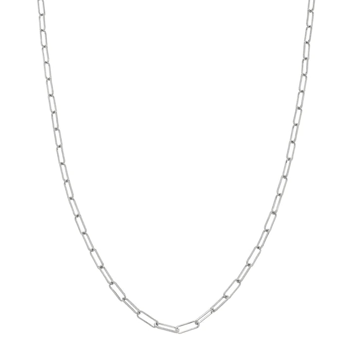 Best necklaces and pendants with vintage lockets for a nostalgic, sentimental look-20" 14K White Gold Paper Clip Necklace