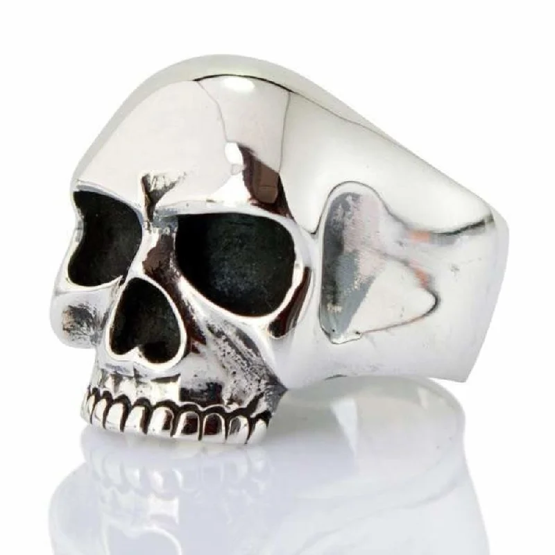 Rings with agate slices for earthy style -Keith Richards Skull Ring