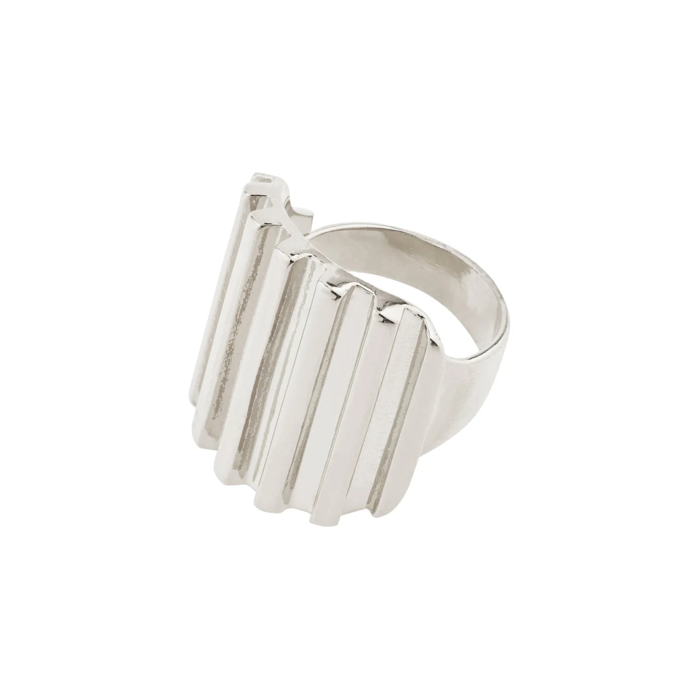 Dainty rings with subtle engraved star motifs -Laurel Silver Plated Ring