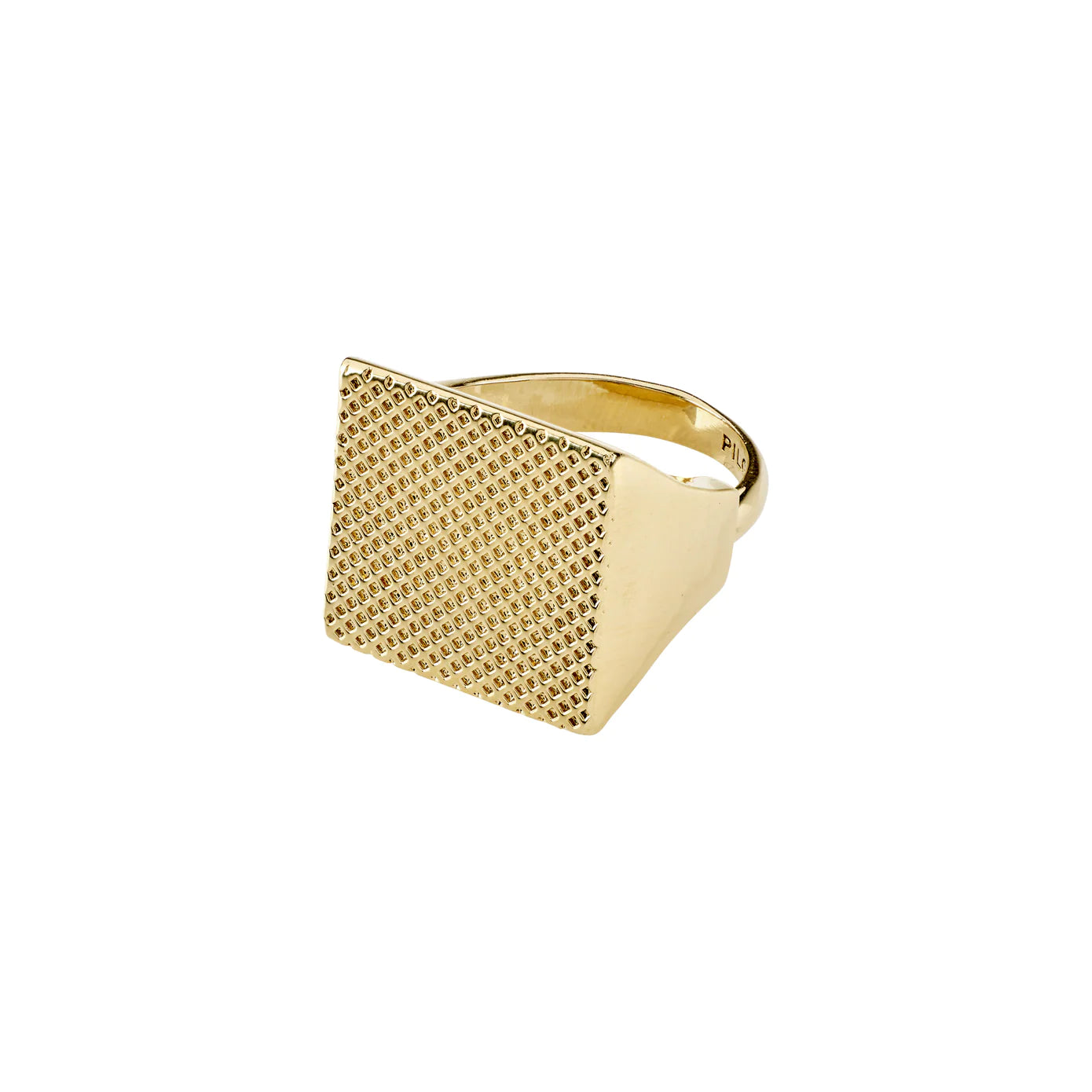 Dainty rings with subtle engraved star motifs -Pulse Gold Plated Ring