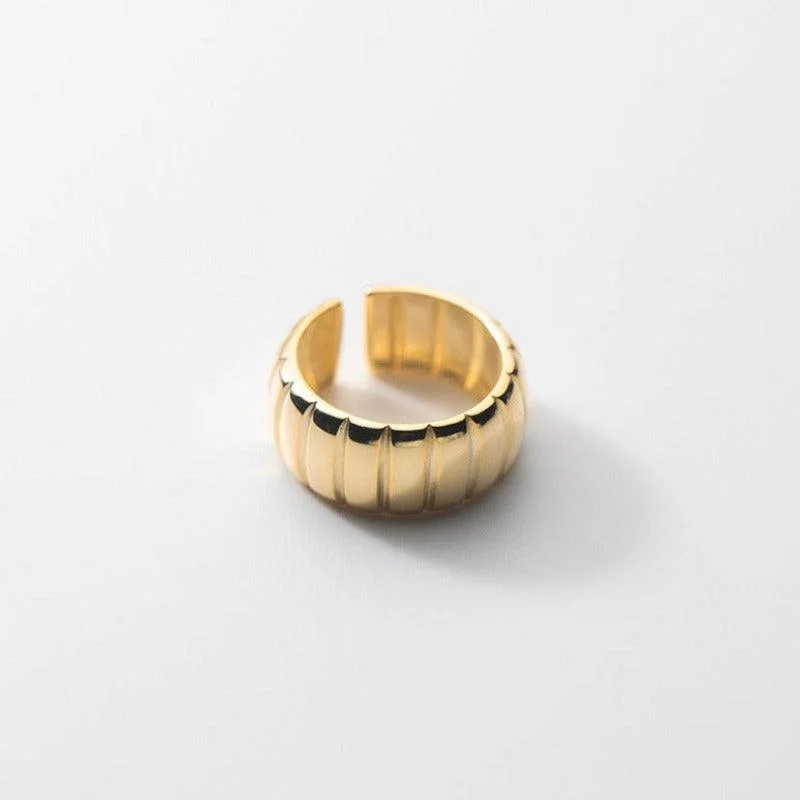 Rings with crescent moon for lunar charm -Valorous Bold Ring